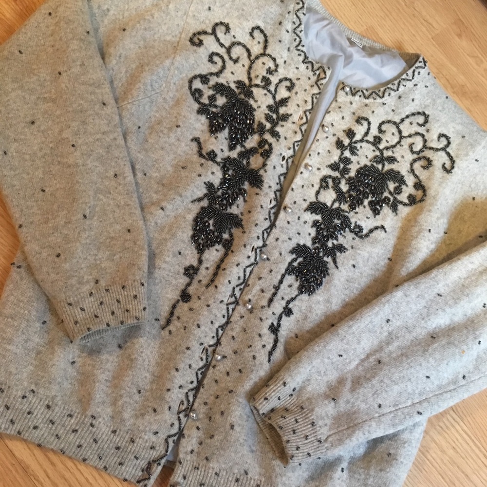 Vintage Beaded Cardigan - Picture 2 of 16
